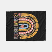 Directeur 100e dag van de school assistent manager fleece deken (Voorkant (Horizontaal))