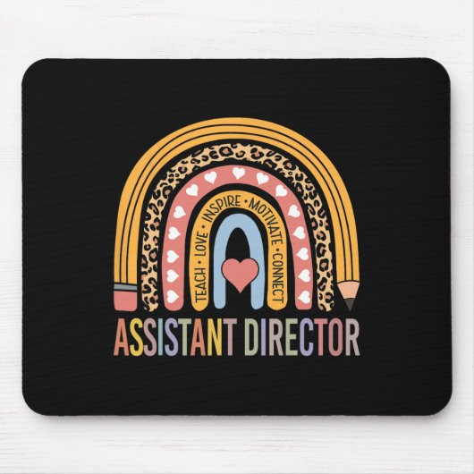 Directeur 100e dag van de school assistent manager muismat (Voorkant)