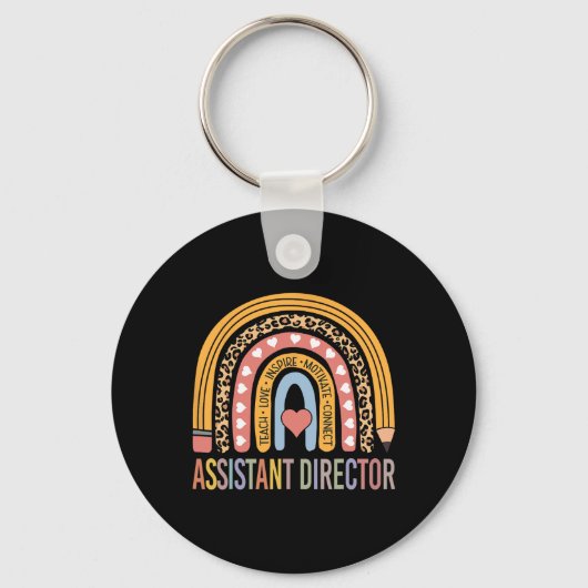 Directeur 100e dag van de school assistent manager sleutelhanger (Voorkant)
