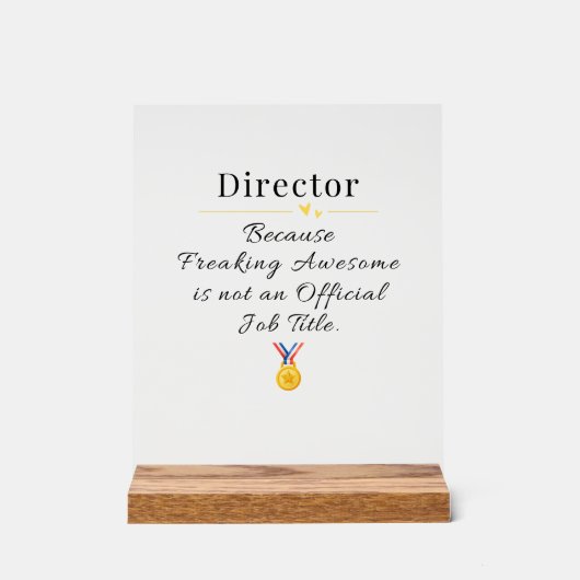 Directeur Acryl Bord (Voorkant)