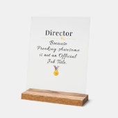 Directeur Acryl Bord (Hoek)