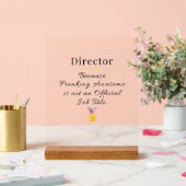 Directeur Acryl Bord (Huwelijk)
