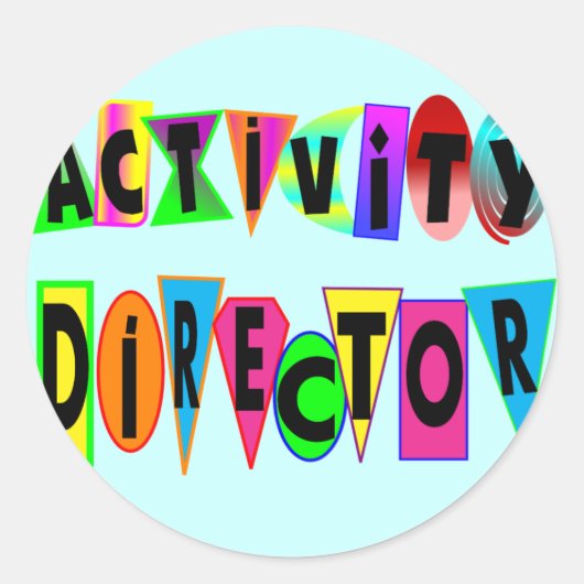 DIRECTEUR ACTIVITEIT RONDE STICKER (Voorkant)