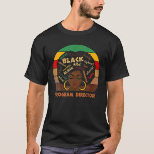 Directeur Afro African American Women Black T-shirt