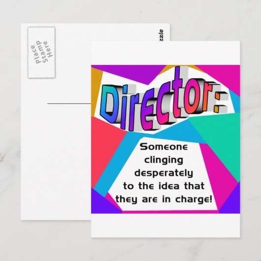 Directeur Bevoegd? Briefkaart (Voorkant / Achterkant)