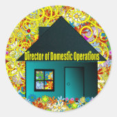 Directeur binnenlandse operaties ronde sticker (Voorkant)