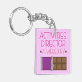 Directeur Chocoladecadeau voor vrouwen Sleutelhanger (Voorkant Links)