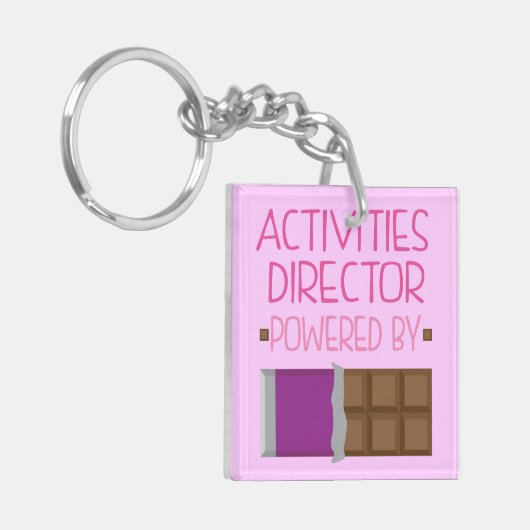 Directeur Chocoladecadeau voor vrouwen Sleutelhanger (Voorkant Links)