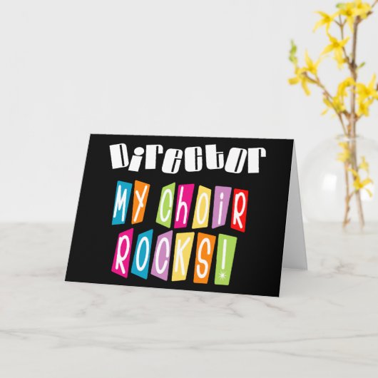 Directeur Choir Rocks Kaart (Gele Bloem)