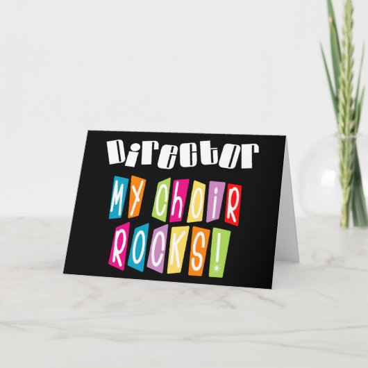 Directeur Choir Rocks Kaart (Voorkant)