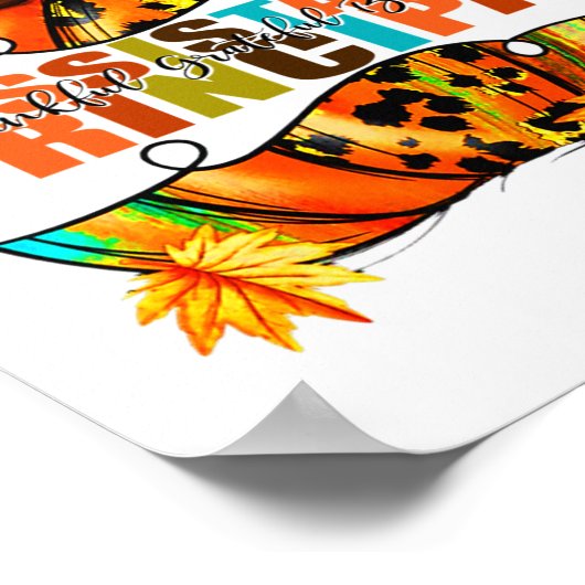 Directeur Dankbaar Dankbare Gezegende Herfst Poster (Hoek)