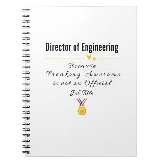Directeur Engineering Notitieboek (Voorkant)