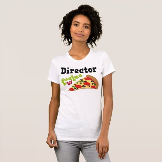 Directeur (Funny) Pizza T-shirt (Voorkant volledig)