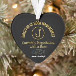 Directeur Haakbeheer Grappige Baarsvissen Humor Ornament