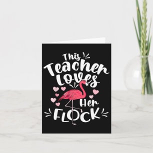 Directeur houdt van haar Flock Flamingo leraar Kaart