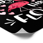 Directeur houdt van haar Flock Flamingo leraar Poster (Hoek)