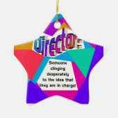 Directeur ... In functie? Keramisch Ornament (Voorkant)