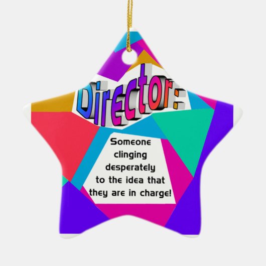 Directeur ... In functie? Keramisch Ornament (Voorkant)