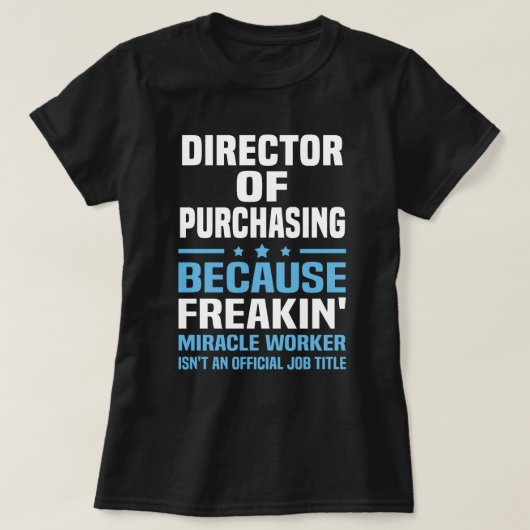 Directeur Inkoop T-shirt (Design voorkant)