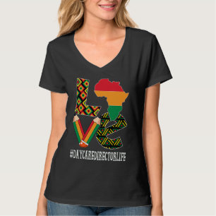 Directeur kinderdagverblijf houdt van Afro-Amerika T-shirt