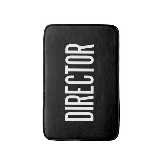 Directeur klassiek klein badmat (zwart) (Voorkant Verticaal)