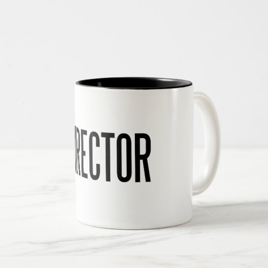 Directeur klassieke mok met twee toontonen (Voorkant rechts)