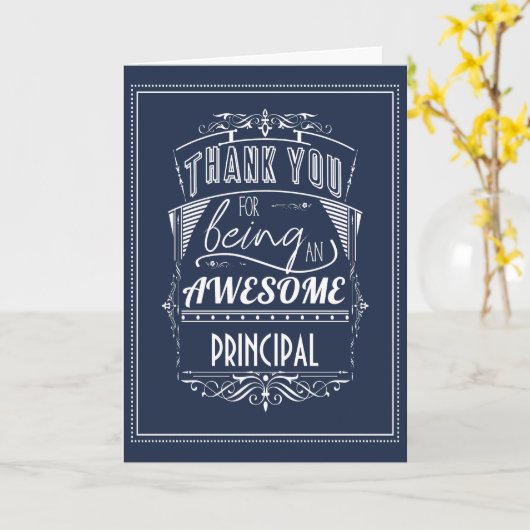 Directeur Leraar Bedankt Waardering Kaart (Gele Bloem)