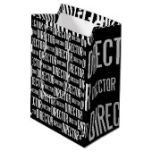 Directeur matte gift tas (medium) medium cadeauzakje (Achterkant Gekanteld)