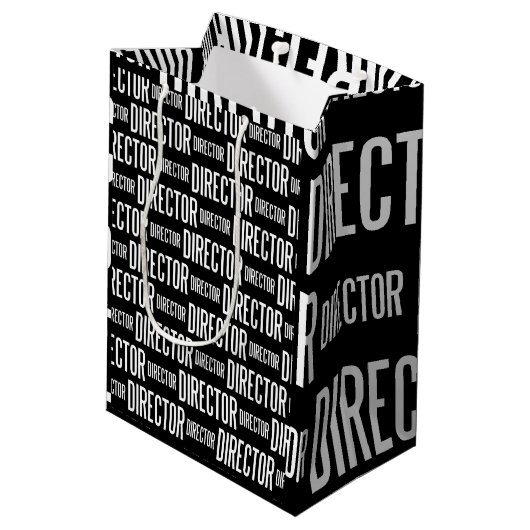Directeur matte gift tas (medium) medium cadeauzakje (Achterkant Gekanteld)