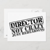 Directeur: Niet gek, gewoon repeteren Briefkaart (Voorkant / Achterkant)