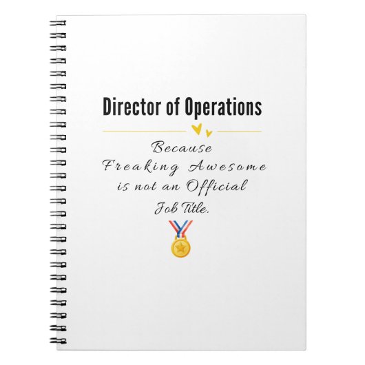 Directeur Operations Notitieboek (Voorkant)