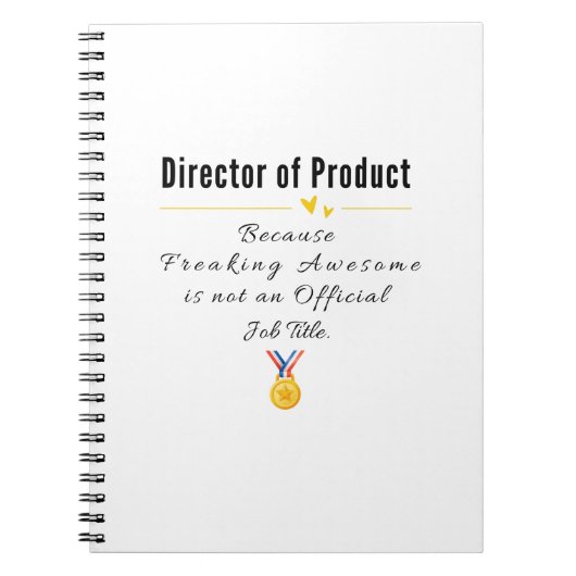Directeur Product Notitieboek (Voorkant)