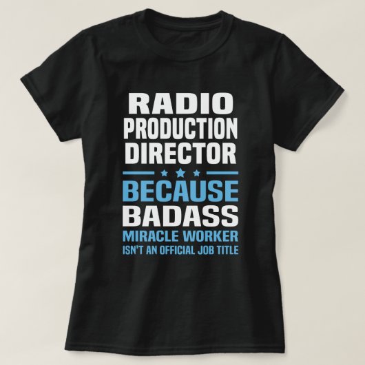 Directeur Radioproductie T-shirt (Design voorkant)