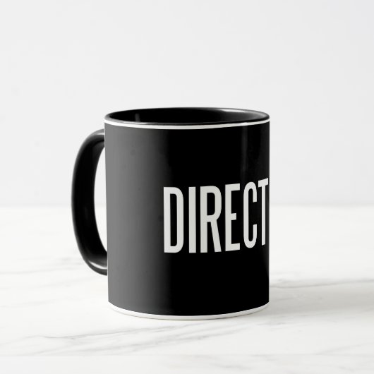 Directeur ringer mok 11 oz (Zwarte editie) (Voorkant links)