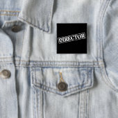 Directeur Stamp Vierkante Button 5,1 Cm (In situ)