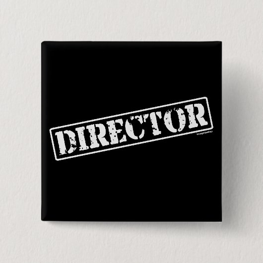 Directeur Stamp Vierkante Button 5,1 Cm (Voorkant)