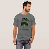Directeur Therapy Messy Bun St Patrick's Day Sha T-shirt (Voorkant volledig)