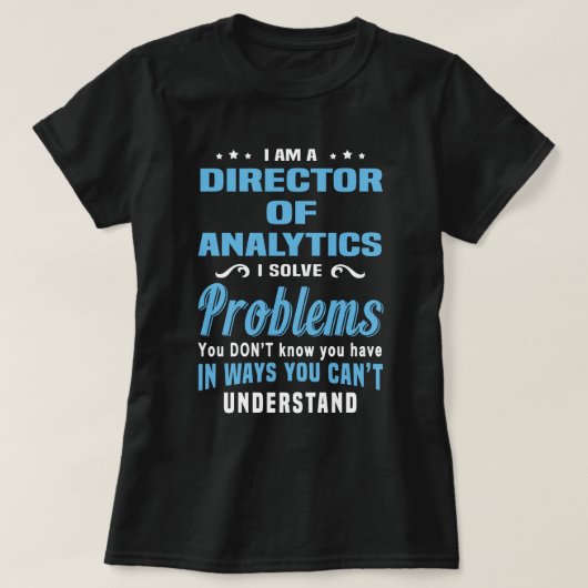 Directeur van Analytics T-shirt (Design voorkant)