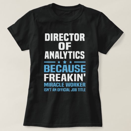 Directeur van Analytics T-shirt (Design voorkant)