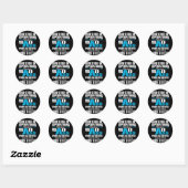 Directeur van de werkzaamheden omdat het Badass-pr Ronde Sticker (Vel)