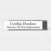 Directeur van First Impressions White Bureau Naambordje (Voorkant)