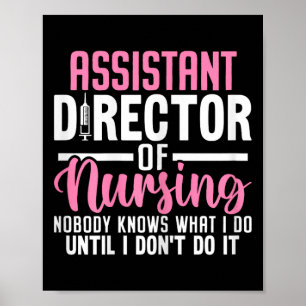 Directeur van Nursing Funny Adon Rn Nurse Med Poster