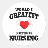 Directeur Verpleegkunde Ronde Sticker (Voorkant)