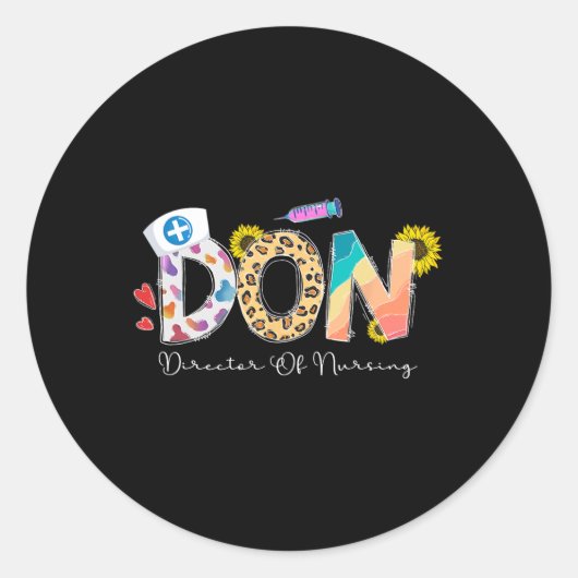 Directeur verpleegkundig directeur ronde sticker (Voorkant)