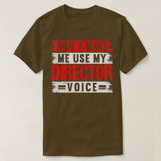 Directeur Voice Theater Actress Broadway Musical T-shirt (Design voorkant)