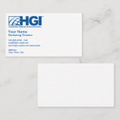 Directeur voor HGI marketing Visitekaartje (Voorkant / Achterkant)