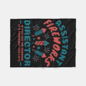 Directeur Vuurwerk voor Mannen Vrouwen Grappig 4e Fleece Deken (Voorkant (Horizontaal))