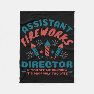 Directeur Vuurwerk voor Mannen Vrouwen Grappig 4e Fleece Deken