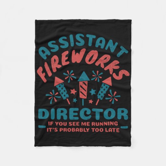 Directeur Vuurwerk voor Mannen Vrouwen Grappig 4e Fleece Deken (Voorkant)