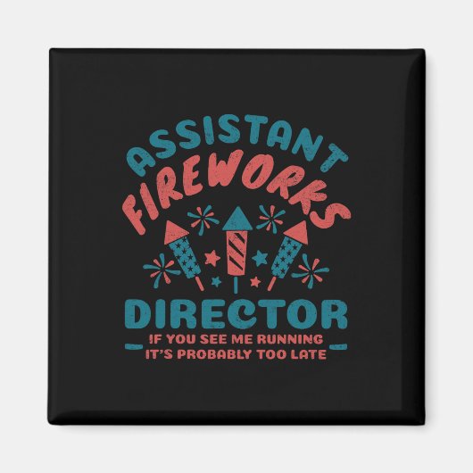 Directeur Vuurwerk voor Mannen Vrouwen Grappig 4e Magneet (Voorkant)